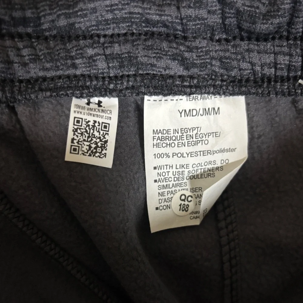 New Under Armour Boys Cold Gear Fleece Pant Charcoal‎ Gray Size Youth Medium